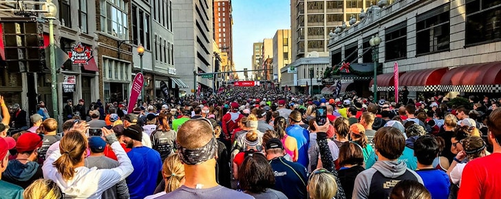 group of people participating in fundraiser in cleveland