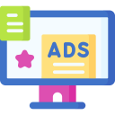 display ad campaign on screen