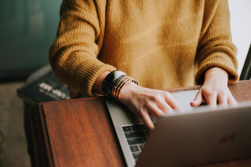 man working on laptop