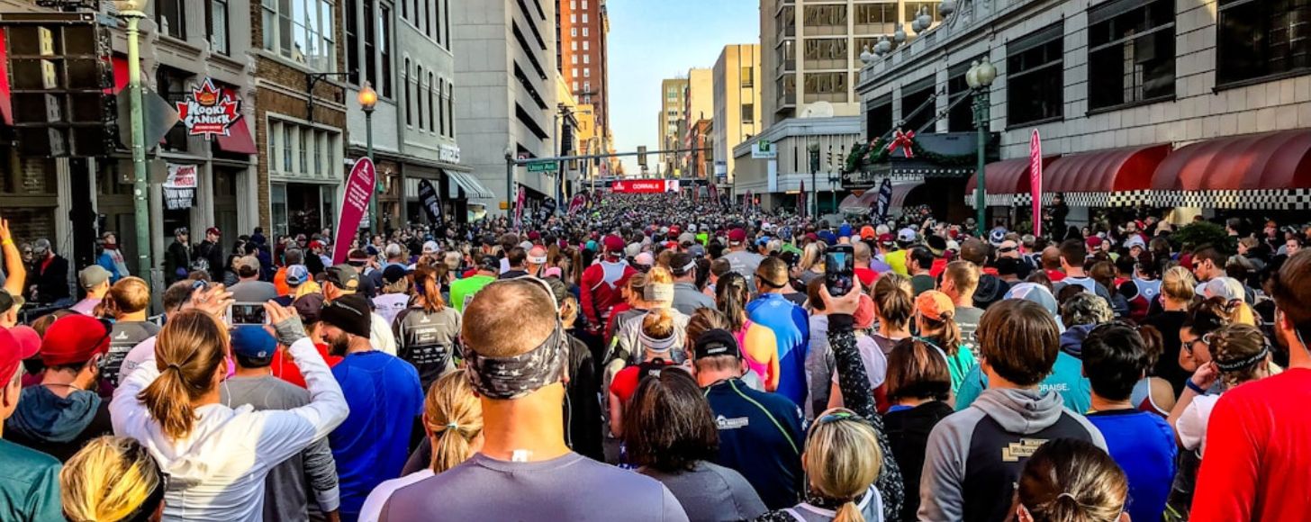 group of people participating in fundraiser in cleveland